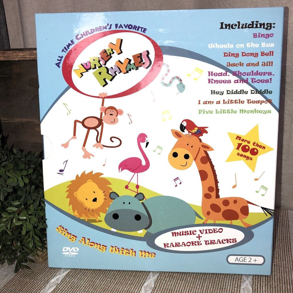 Childrens 100 Sing-A-Long .Nursery Rhymes +Karaoke Songs Fun Party Learning 8DVD